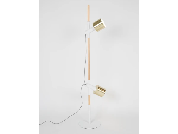 Zuiver Vloerlamp IVY - Brass & White Wit - Afbeelding 8