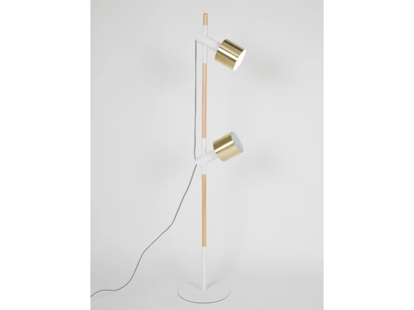 Zuiver Vloerlamp IVY - Brass & White Wit - Afbeelding 2