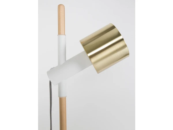 Zuiver Vloerlamp IVY - Brass & White Wit - Afbeelding 4