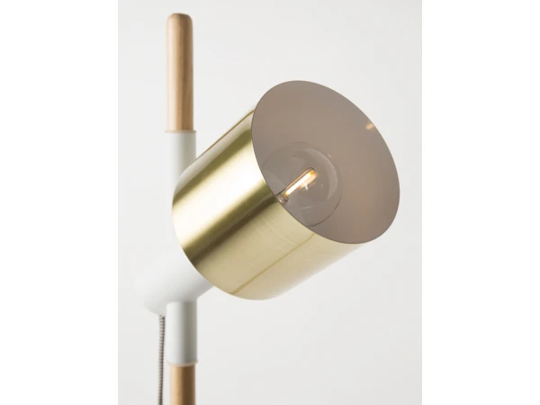 Zuiver Vloerlamp IVY - Brass & White Wit - Afbeelding 7