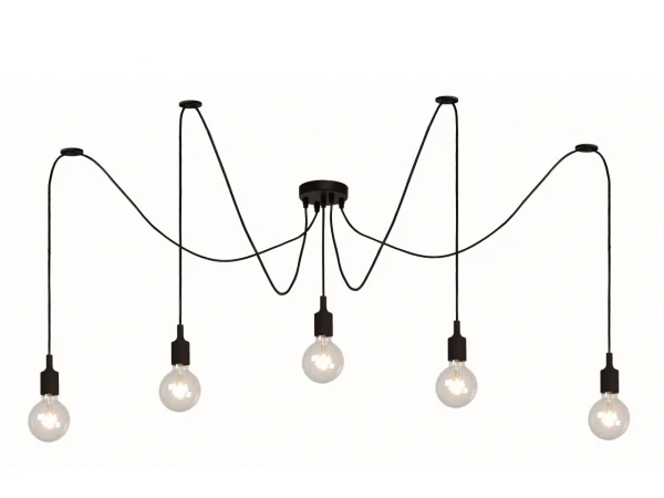 Hanglamp 5-lichts FIX MULTIPLE - Zwart Zwart