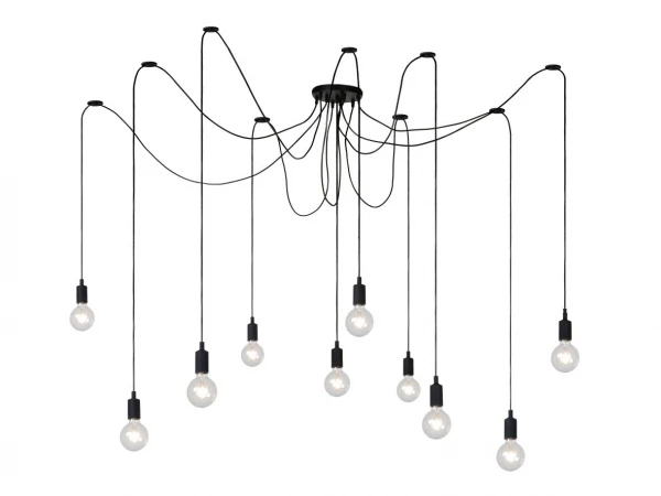 Hanglamp 10-lichts FIX MULTIPLE - Zwart Zwart