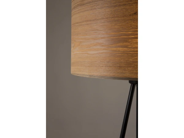 Vloerlamp WOODLAND - Ash Wood Veneered Shade Hout - Afbeelding 6