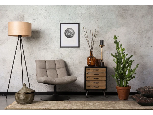 Vloerlamp WOODLAND - Ash Wood Veneered Shade Hout - Afbeelding 2