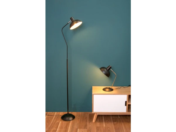 Leitmotiv Bureaulamp HOOD - Mat Zwart Zwart - Afbeelding 2