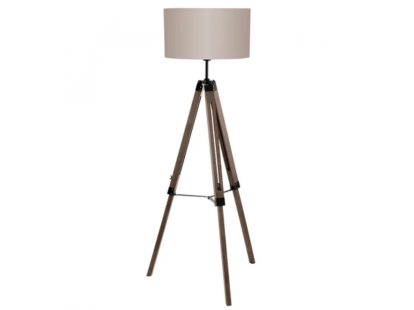 EGLO Vloerlamp LANTADA - Hout/Taupe Hout