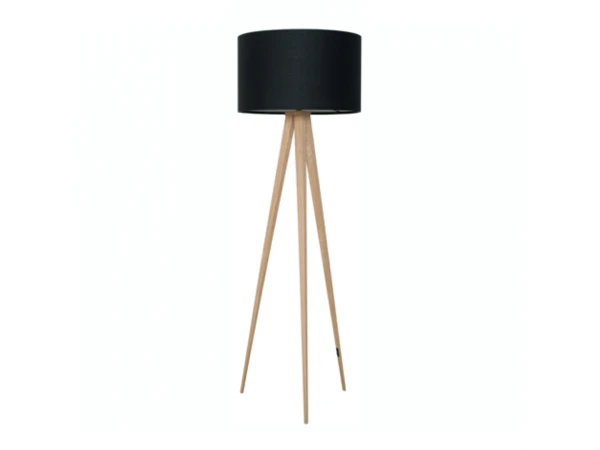 Zuiver Vloerlamp TRIPOD - Wood Black Zwart