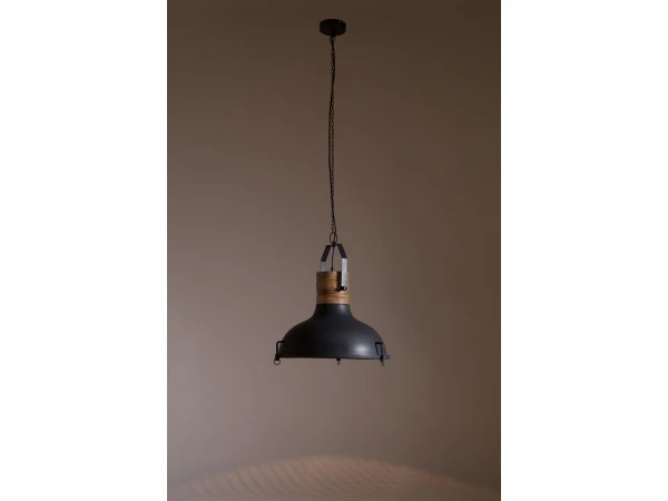 Hanglamp RAW - Zwart Ijzer/mangohout Zwart - Afbeelding 3