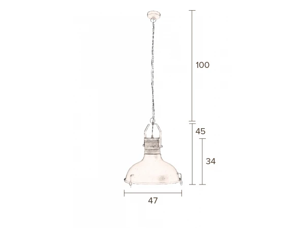 Hanglamp RAW - Zwart Ijzer/mangohout Zwart - Afbeelding 8