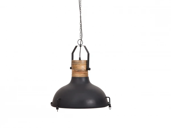 Hanglamp RAW - Zwart Ijzer/mangohout Zwart
