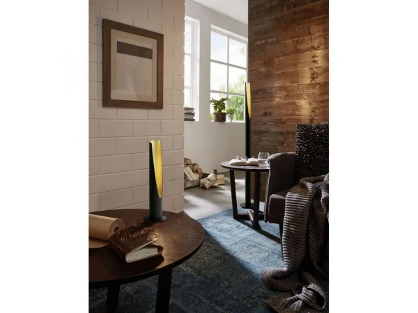 EGLO Vloerlamp BARBOTTO - Zwart/goud Zwart - Afbeelding 2