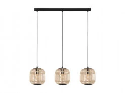EGLO Hanglamp BORDESLEY - Hout Natuur Hout