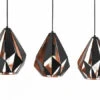 EGLO Hanglamp CARLTON 1 3xE27 - Zwart/koper Zwart