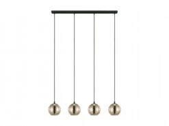 EGLO Hanglamp LEMORIETA 4x - Glas Goudkleur Goud