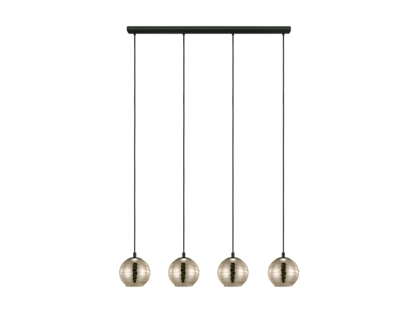 EGLO Hanglamp LEMORIETA 4x - Glas Goudkleur Goud