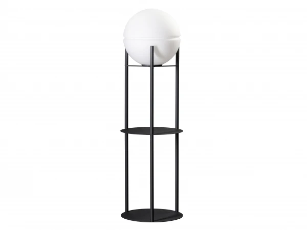 Vloerlamp GLOW - Zwart/wit Zwart