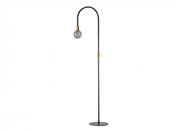 Vloerlamp PIKE - Zwart/goud Zwart
