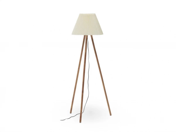 Vloerlamp BENICARLO - Massief Rubberhout Hout