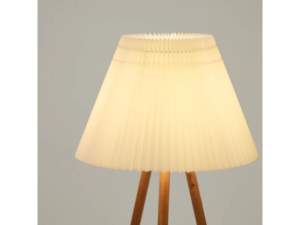 Vloerlamp BENICARLO - Massief Rubberhout Hout - Afbeelding 4