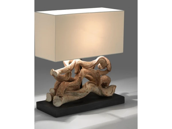 Tafellamp COMET - Wit/Hout Wit - Afbeelding 2