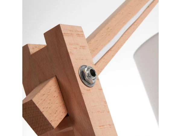 Vloerlamp IZAR - Wit/hout Hout - Afbeelding 2