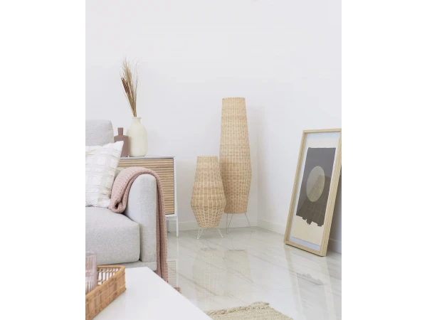 Vloerlamp KAMARIA - Rotan Bruin - Afbeelding 8