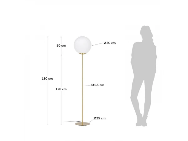 Vloerlamp MAHALA - Wit/goud Wit - Afbeelding 5