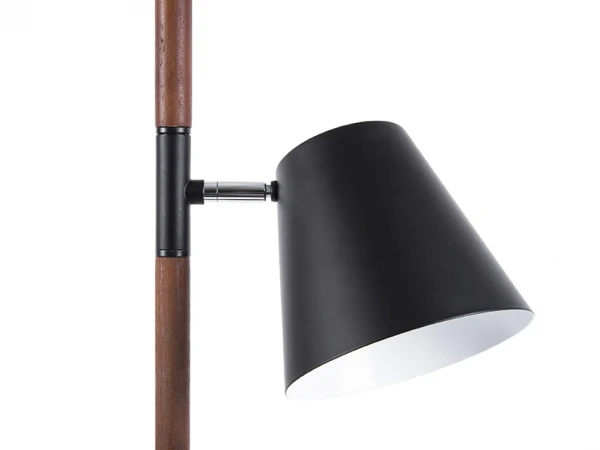Leitmotiv Vloerlamp RUBI - Donker Hout Zwart Zwart - Afbeelding 4