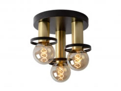 Plafondlamp Rond ANAKA - Zwart/mat Goud Zwart