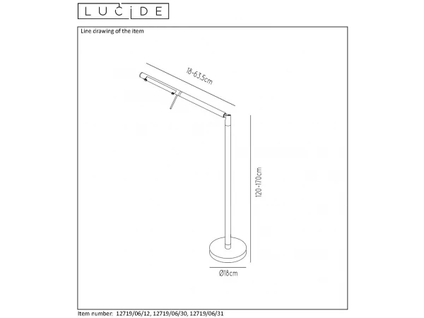 Leeslamp BERGAMO LED - Mat Chroom Chroom - Afbeelding 6