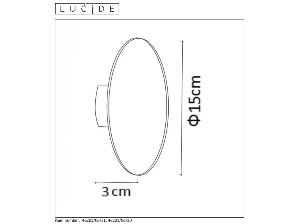 Wandlamp EKLYPS LED - Wit Wit - Afbeelding 7