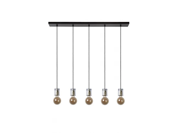 Hanglamp Balk GELKA 5x - Fumé Glas Glas - Afbeelding 6