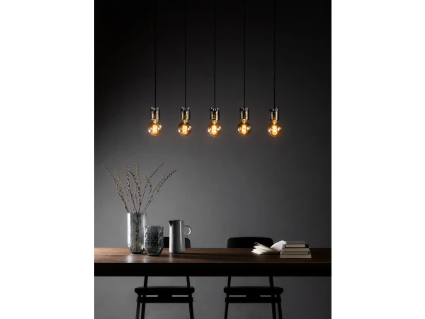 Hanglamp Balk GELKA 5x - Fumé Glas Glas - Afbeelding 2