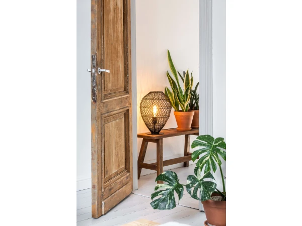 Tafellamp KENJIRO - Rotan Zwart Zwart - Afbeelding 4