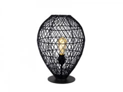 Tafellamp KENJIRO - Rotan Zwart Zwart