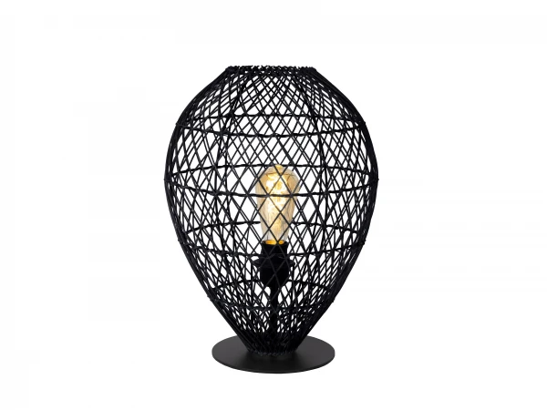 Tafellamp KENJIRO - Rotan Zwart Zwart