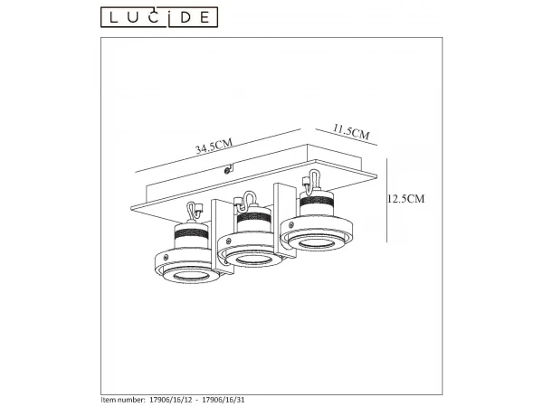 Spot LANDA II 3x - Wit Wit - Afbeelding 4
