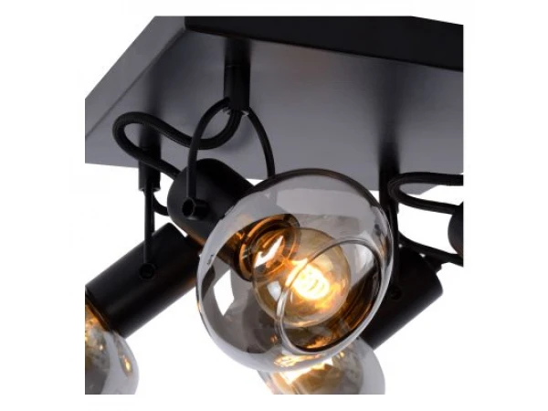 Plafondspot MADEE - Zwart/smoke Glas Zwart - Afbeelding 4