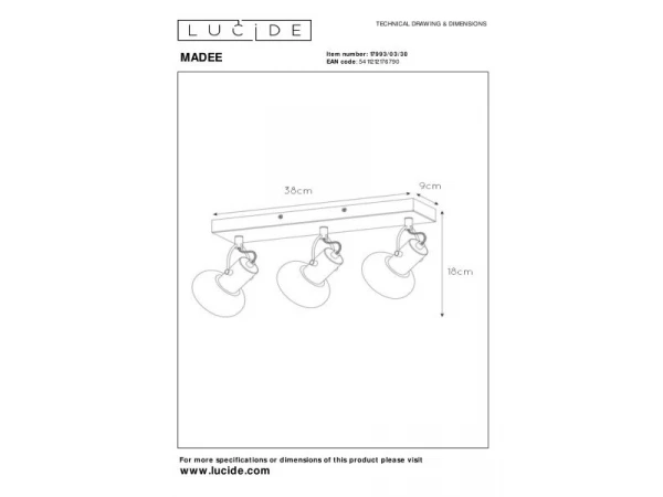 Plafondspot MADEE - Zwart Zwart - Afbeelding 7