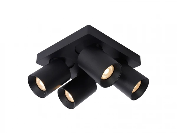 Plafondspot NIGEL 4x - Zwart Zwart