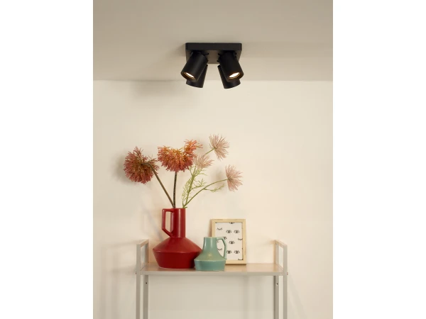Plafondspot NIGEL 4x - Zwart Zwart - Afbeelding 2