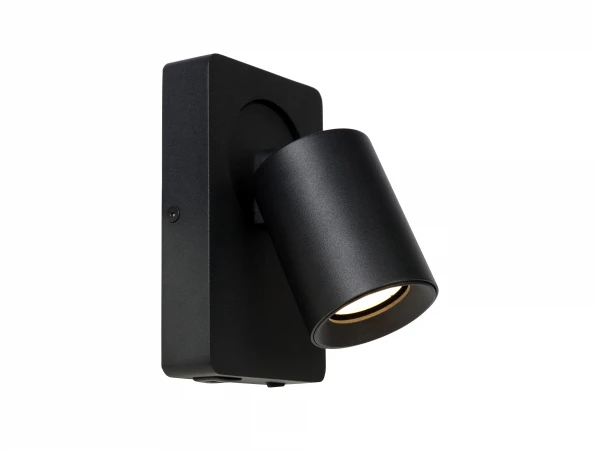 Wandspot NIGEL Met USB Oplaadpunt - Zwart Zwart