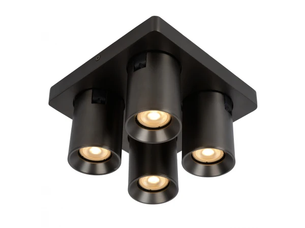 Plafondspot NIGEL 4x - Zwart Staal Rvs - Afbeelding 3
