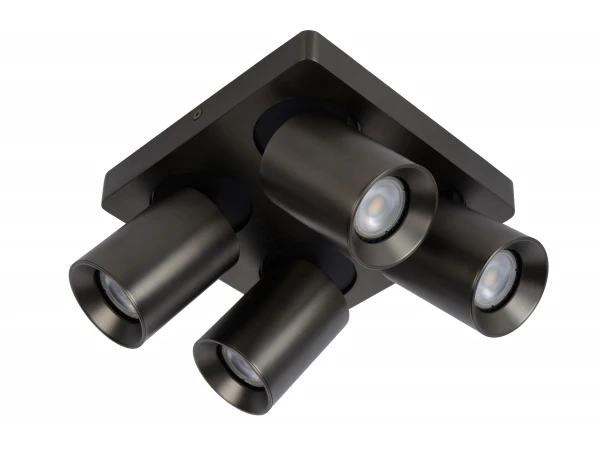 Plafondspot NIGEL 4x - Zwart Staal Rvs - Afbeelding 5