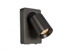 Wandspot NIGEL Met USB Oplaadpunt - Zwart Staal Rvs