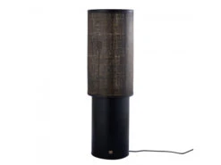 Vloerlamp JARNE - Zwart/Bruin Zwart