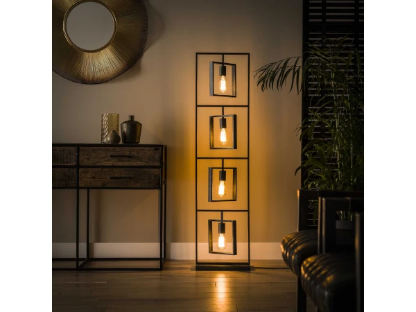 Vloerlamp TURN SQUARE - Charcoal Zwart - Afbeelding 2