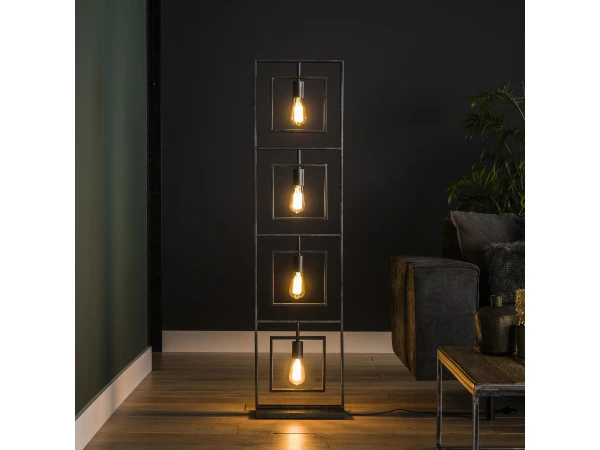 Vloerlamp TURN SQUARE - Charcoal Zwart - Afbeelding 4