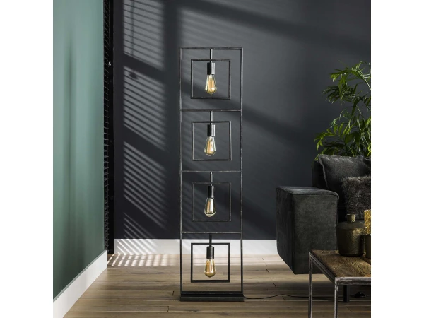 Vloerlamp TURN SQUARE - Charcoal Zwart - Afbeelding 5