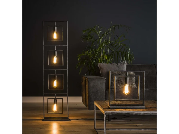 Vloerlamp TURN SQUARE - Charcoal Zwart - Afbeelding 6